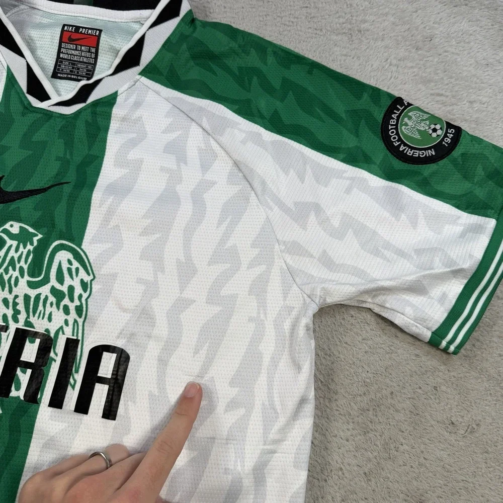 VTG Nike Premier Nigeria Jersey Men Large Football 1996 Retro Soccer Olympic Kit